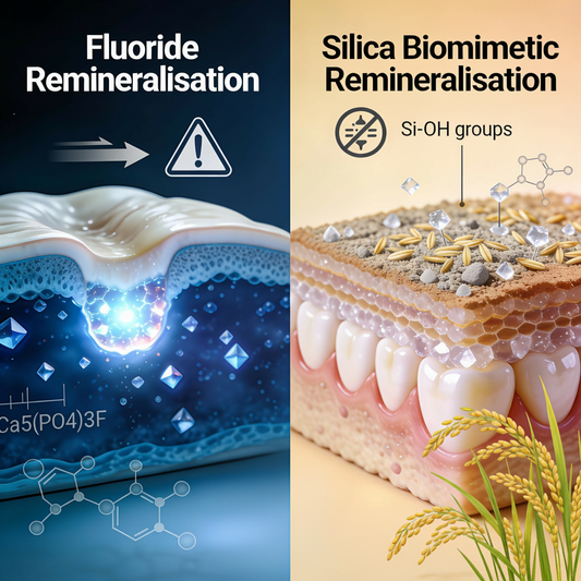 Remineralisation comparison: Fluoride v/s Silica